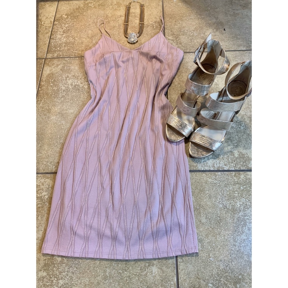 Mauve Spaghetti Strap Mini Dress
